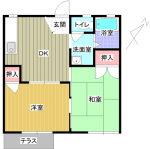 ウエストファイブ　102　間取り(間取)