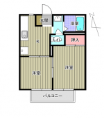 サニーハイツ・サチC　203　間取り(間取)