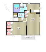 パール篠C　201　間取り(間取)