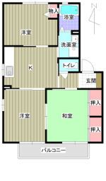 ディアコートE　202　間取り(間取)
