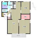 志おみコーポC　202　間取り(間取)