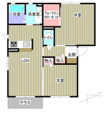 ティアラ・駅南C　101　間取り(間取)