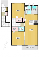 フルリール前田　203　間取り(間取)
