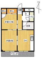 花太コーポ内記　303　間取り(間取)