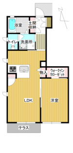 ルミエール・ヴェールC 102 間取り(間取) ルミエール・ヴェールC 102 間取り(間取)