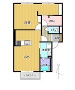 カサベルデE　201　間取り(間取)