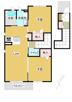 フルリール前田　205　間取り(間取)