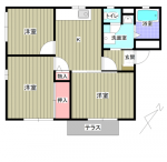 宝ハイツ8　101　間取り(間取)