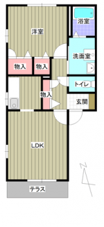 グリュック　タカラ　101　間取り(間取)