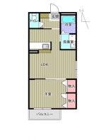 クラヴィエ睦美　201　間取り(間取)