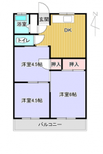 中町マンション　202　間取り(間取)