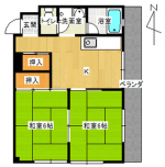 コーポラス上の橋　401　間取り(間取)