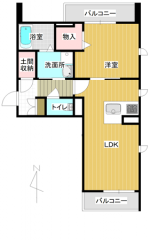 コンフォート石原　201　間取り(間取)