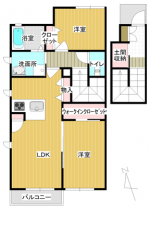 ルミエール・ヴェールC 202 間取り(間取) ルミエール・ヴェールC 202 間取り(間取)