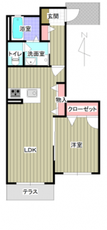 ラ・メゾンGORYO　103　間取り(間取)