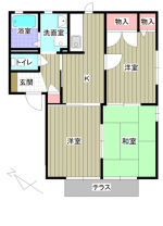 コリーヌ南A　102　間取り(間取)